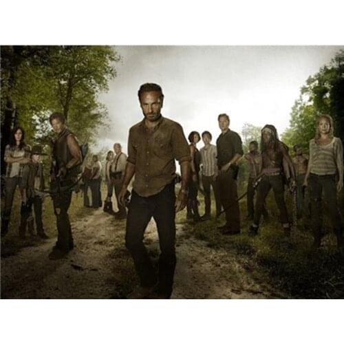 New 5D DIY Full Square Diamond embroidery “The walking dead” TV poster 3D Diamond embroidery Cross stitch mosaic Home Decor Art