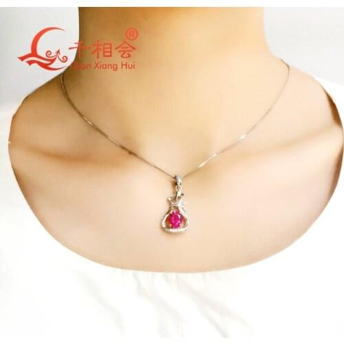 Wallet pendant shape with oval shape cubic zirconia and 925 sliver for jewelry making