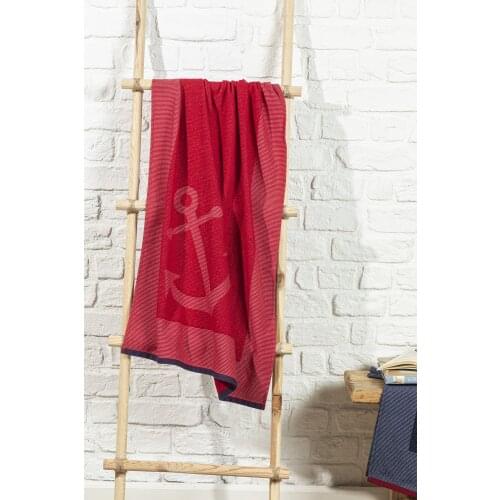 Summer And Winter For Men Women Unısex 70x150 Cm Give Up Striped Cotton Red Color Beach Sea Baths towel