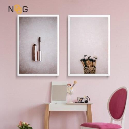 NOOG Nordic Beauty Salon Posters And Prints Wall Art Canvas Painting Wall Pictures Fashion Women Makeup Cosmetics Store Decor