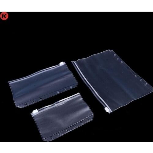 PVC Transparent Storage Bag for Travelers Notebook Diary Day Planner Zipper Bag Business Cards, Notes Pouch Planner Accessories