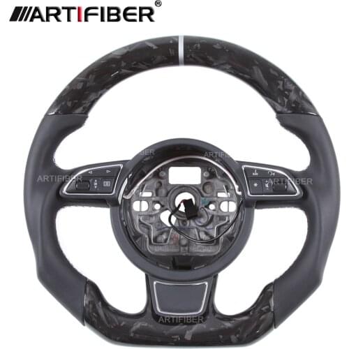 100% Genuine Leather Carbon Fiber Steering Wheel for Audi A1 A2 A3 A4 A5