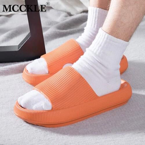MCCKLE Summer Womens Slippers Platform Ladies Soft Home Slipper Female Anti Slip Indoor Slides Comfort Woman Beach Sandals