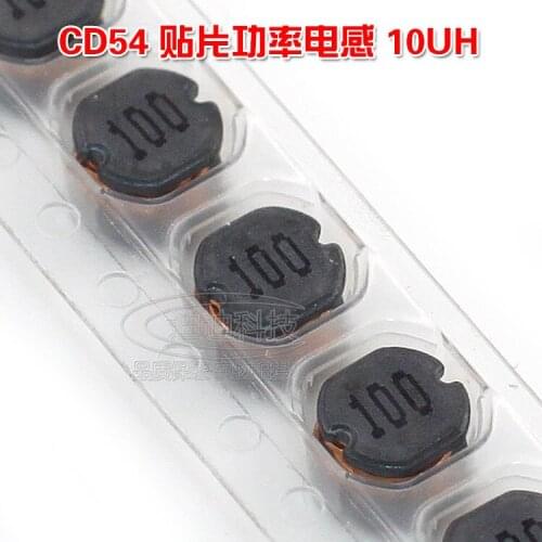 SMD Inductor CD54 10UH Silk Screen 100 Wire Wound Power Inductor Size 5.8*5.0*4.5