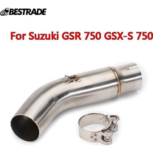 Mid Pipe For Suzuki GSR 750 GSX-S 750 All Years Motorcycle Exhaust Baffle Muffler Tip Connect Middle Link Pipe Stainless Steel