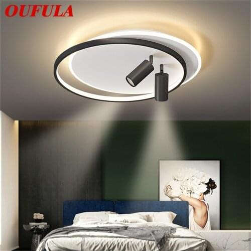 OUFULA LED Ceiling Light Contemporary Lamp With Spotlight Fixtures LED Home For Living Dining Room
