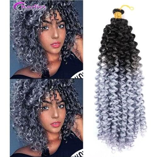 14inch Synthetic Hair Extensions Afro Kinky Curl Twist Crochet Braids Hair Bundles Ombre Braiding Hair Grey Pink Blonde Green