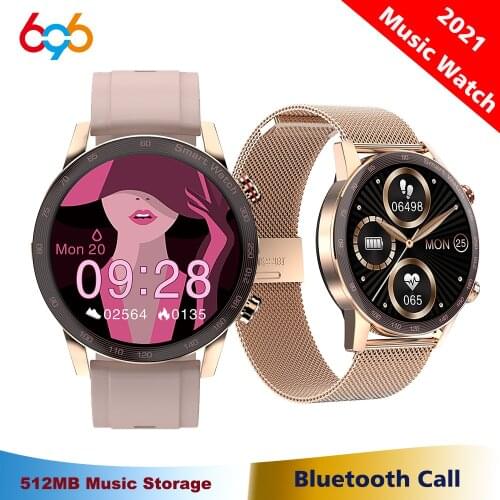 Women Man AK25 Smart Watch Clock Bluetooth Call MP3 Player 1.28 Inch HD Full Touch IP68 Waterproof Fitness Tracker Clock Music M