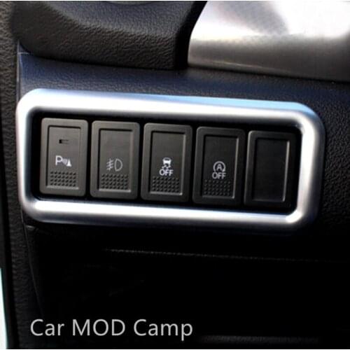 For Suzuki Vitara Escudo 2015 2016 ABS Matte Interior Fog Light Switch Button Frame Cover Trim 1pcs Car Styling accessories