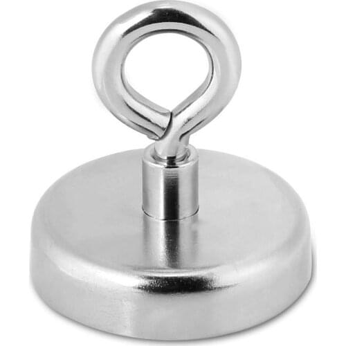 1PC Super Strong Neodymium Magnet Pot Fishing Salvage Magnets Neodymium Round Powerful Magnetic Hook Sea Fishing Magnet Searcher