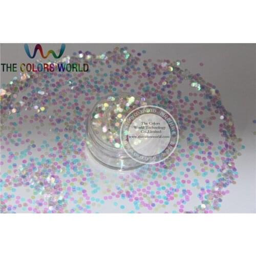 2MM size Iridescent White shinning colors glitter Dot shapes amazing sparkles for Nail Art and DIY supplies1pack=50g