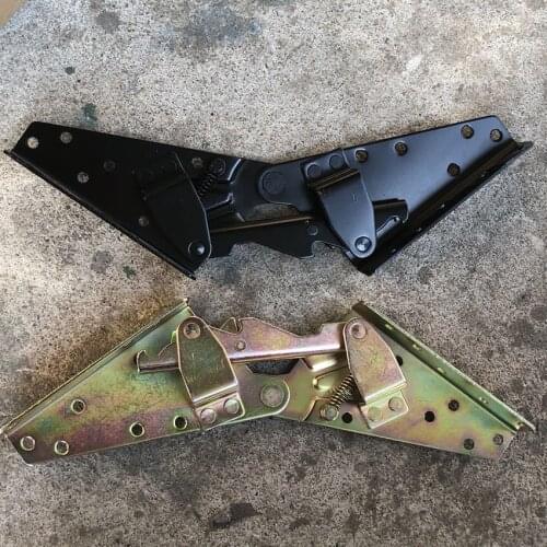 2PCS/Set 260MM Dual Purpose Hinge Sofa Couches Bed DIY Adjustable Furniture Hinge Hardware, Electrophoresis Black , Color Zinc