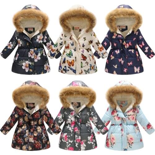 2020 Winter Children Coat Thick Outwear Warm Fashion Kid Boy Girl Hoodies Snowsuits Kid Jackets Windproof 3-9Y