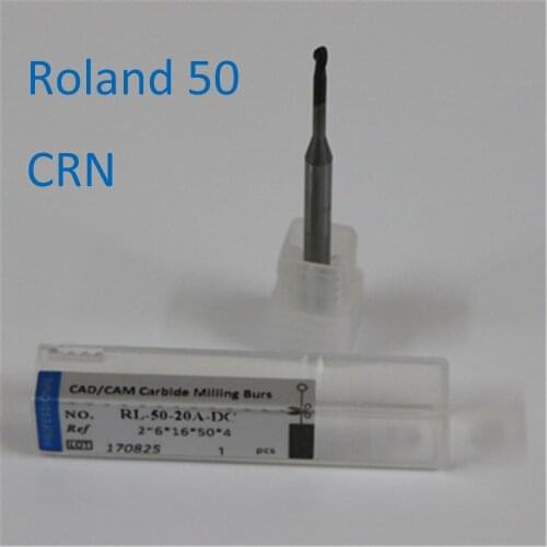 5 PCS/lot Dental Zirconia Roland 50 Carbide Milling Burs Machine Length 50mm CRN Material