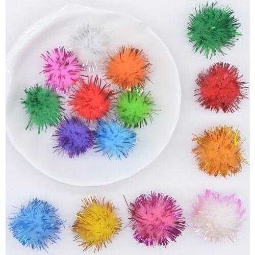 50Pcs/lot 20/25mm Colorful Golden Thread Ball for DIY Headwear Bow Accessories Handmade Christmas Party Clothes Hat Decor C28