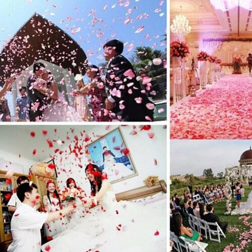 800Pcs Artificial Silk Rose Flower Petals Wedding Party Ceremony Table Decor Celebration Home Decoration
