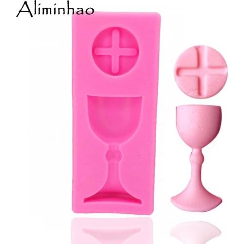 B1233 Trophy mold cake mould DIY cup Silicone Mold for 3D crafts Candy Chocolate Fondant Cake Decorating Tools