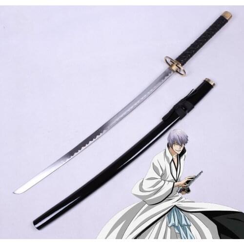 Free Shipping Cosplay Bleach Anime Sword Gin Ichimaru Wooden Sword Cosplay Props Katana for Halloween Party Comic Decorative