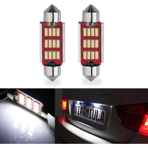 BOAOSI 2x LED 36mm White Canbus C5W Bulbs 4014 SMD Interior Lights License Plate Light For Kia Sportage Cerato