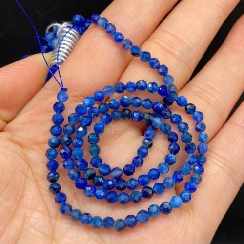 Natural Stone Beads Blue Agates Faceted Loose Beads 3mm For Jewelry Making DIY Necklace Bracelet Earrings Accessory