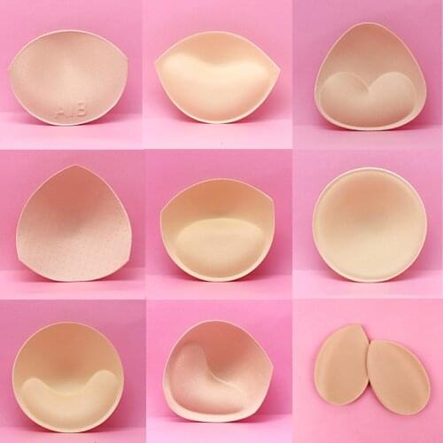 9Styles Triangle/round Insert Push Up Bra Pads Removeable Enhancer Woman Bra Pads Soft Foam Sponge Swimsuit Bikini Pads 1pair