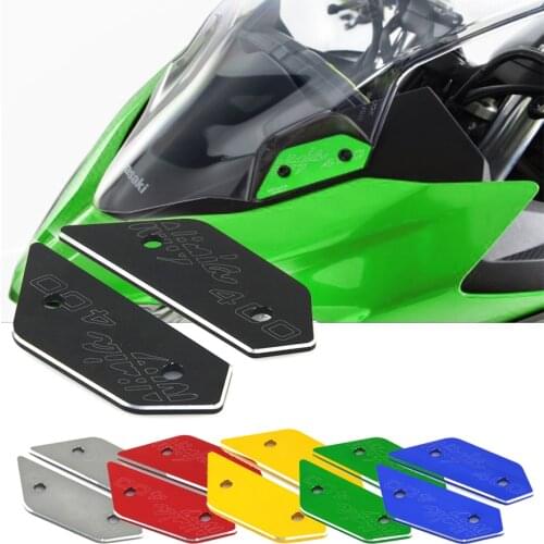 Ninja400 Motorcycle Rearview Mirror Side Rear Mirror Decorative Pads Cover CNC Aluminum Alloy for Kawasaki Ninja400