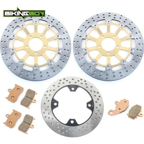 BIKINGBOY For Kawasaki ZX9R Ninja 02 03 ZX-9R ZX9-R ZX 900 E Front Rear Brake Discs Rotors Disks + Pads Motorcycle 320mm 220mm