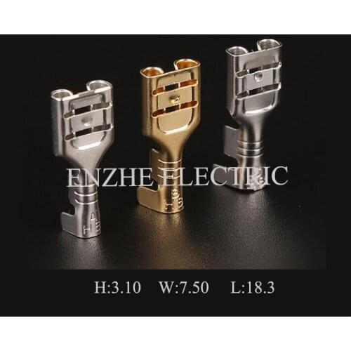 DJ622-D6.3A/B/C auto terminal brass Plug-in terminal spring wire female connector cable automotive wiring harness plug sockets