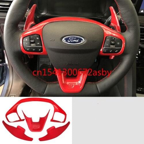 For Ford escape ABS steering wheel shift paddle extension lever steering wheel sequin carbon fiber pattern car interior