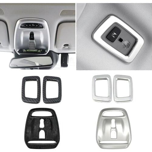 For Volvo XC60 2018-2020 Front Rear Reading Light Lamp Cover Molding Trim Auto Accessories ABS Decoration Sticker