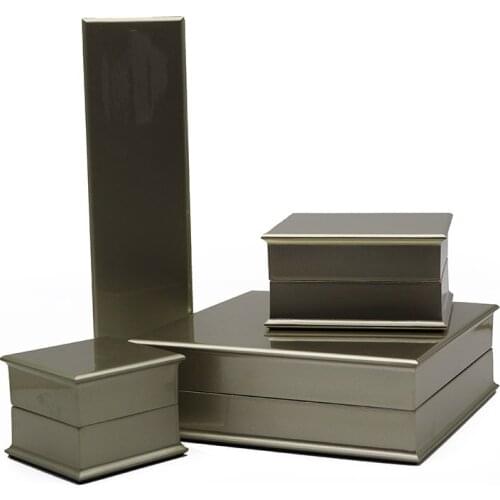 Gold Panit Finish jewelry boxes and packaging wedding Ring case Bangle Bracelet Pendant jewellery organizer Christmas gift box