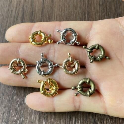 JuKang 10pcs 4 colors copper end steering wheel buckle DIY necklace bracelet end jewelry connector jewelry accessories