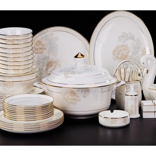 Jingdezhen Ceramics Hand-painted European Household Gifts Tableware Bone China Dishes Export
