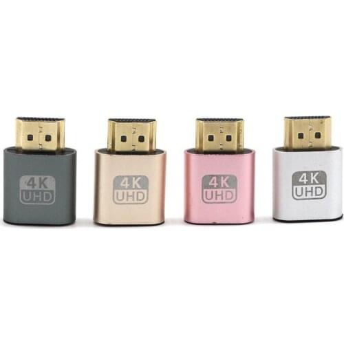 2Pcs 4K VGA Dummy Plug Virtual Display Emulator Adapter DDC Edid Support 1920x1080P For BTC Mining Miner Video Card