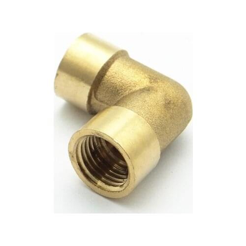 1/4" BSP Female x 1/4" BSP Female Thread 90 Deg Brass Elbow Pipe Fitting Connector Coupler For Water Fuel