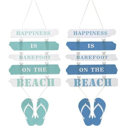Nautical Decor Wooden Wall Decorative Sign Wood Beach Plaque Door Hanging Decor U2JC