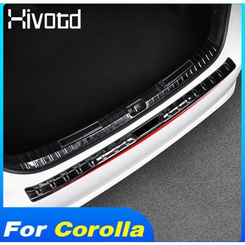 Rear Bumper Guard Cover Car Trunk Protection Scuff Plate Exterior Modification Accessories For Toyota Corolla Sedan 2019-2021