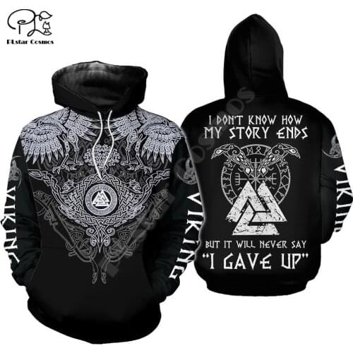 2020Newest Viking God Odin Tattoo Warrior Retro NewFashion Streetwear Unisex 3DPrint Men/Women Pullover Casual Funny Hoodies A14