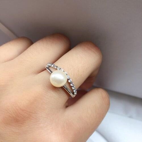 New Arrival Ring Mountings Base Findings Adjustable Ring Jewelry Setting Parts Fittings for Akoya Edison Pearls Jade Coral Beads