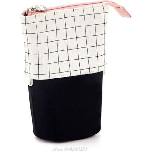 Stand Up Pencil Holder Telescopic Pencil Case Pen Box Stationery Pouch Bag Portable for School S04 20 Dropship