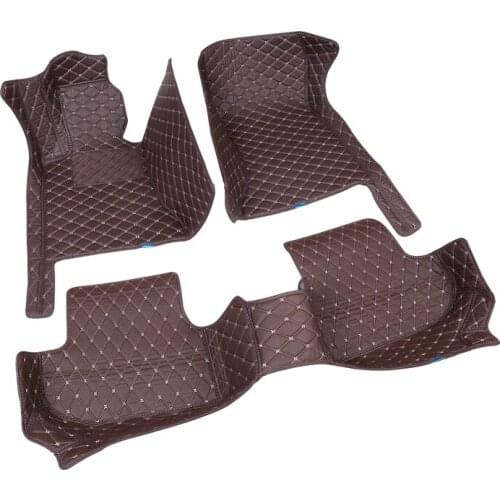 Anti-dust 3D full covering diamond stitches leather car floor mat for E class200/300/260 C class