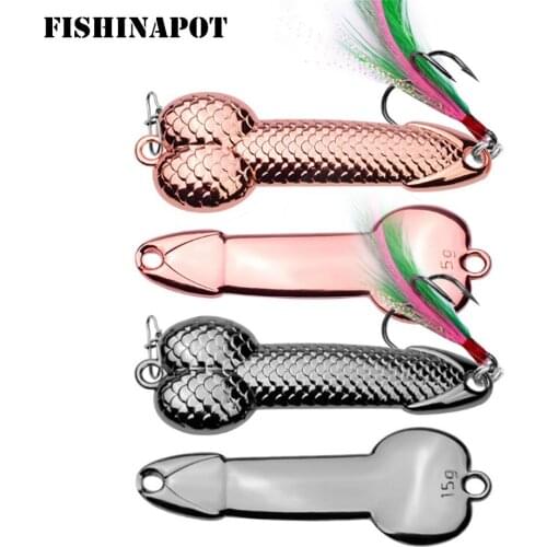 FISHINAPOT 1PCS DD Metal Spoon 3g/7g/11g/15g/21g/28/36g Fishing Lure With Feather Treble Hook Fishing Artificias Spinnerbait