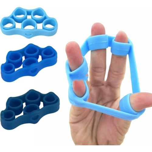 Silicone Finger Gripper Strength Trainer Elastic Resistance Band Hand Grip Wrist Yoga Stretcher Finger Trainer Exercise Fitness