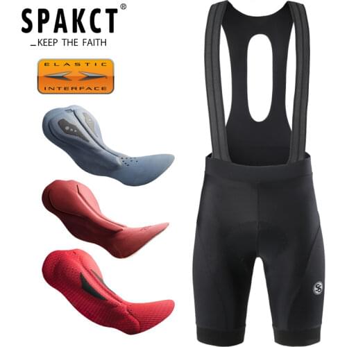 SPAKCT Elastic Interface® Cushion Men Cycling Bib Shorts Pro MTB Mountain Road Bike Short Pants Under Wear Culotte Ropa Ciclismo