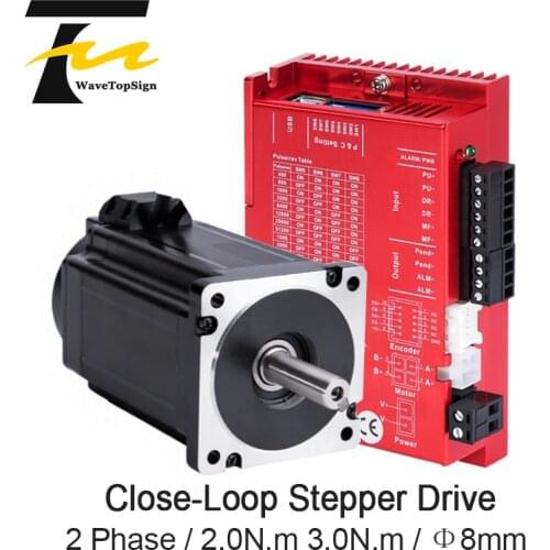 YAKO NAMA24 Closed Loop Stepper Motor 2Phase 3N.m YK260EC86E1-KZ01+SSD2505M-C231 Driver DC24-50V