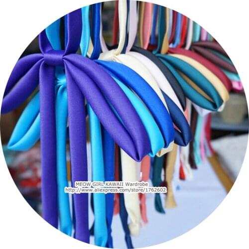 Japanese JK Neck Bowknot Women Girl Sailor Uniform Bowtie Cravat Neck Tie 25 Colors