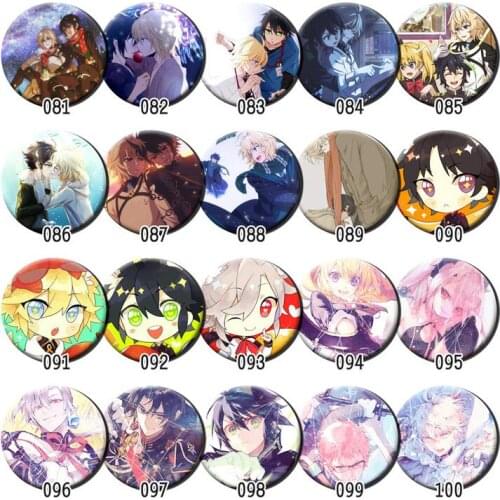 1pc 58mm Brooch Seraph Of The End Owari no Seraph Round Icons Badges Pins