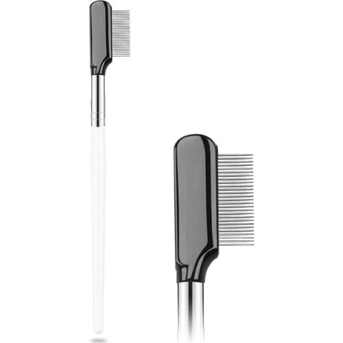 1Pcs Stainless Steel Eyebrow Comb Makeup Brush Eyelash Comb with Cover Cosmetic Tools