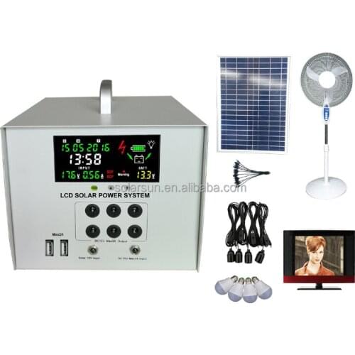 12v 10w 15w 20w 30w solar portable home and camping mini lighting kit generator