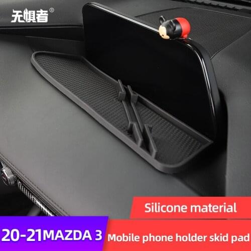 For Mazda 3 Bp 2020 2021 Accessories Instrument Panel Anti-Slip Mat Mobile Phone Navigation Car Holder Interior Decoration Pad